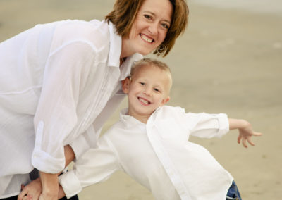 mom and son at beach brant bender photography