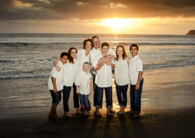 family of eight sunset