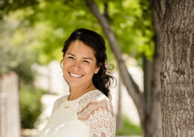 bride to be in white brant bender photography