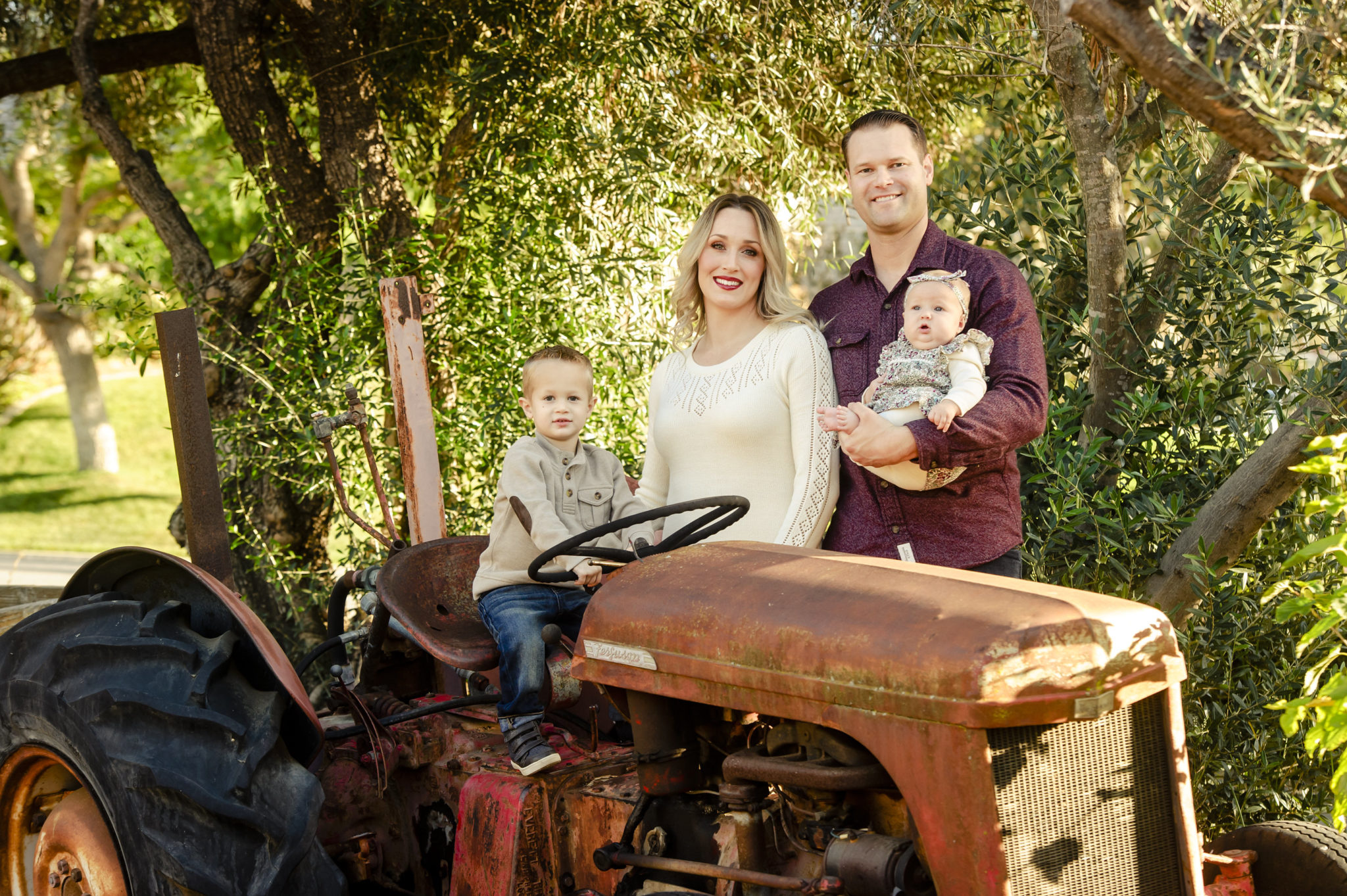 family photo tractor
