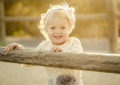 cute infant smiling sunlight