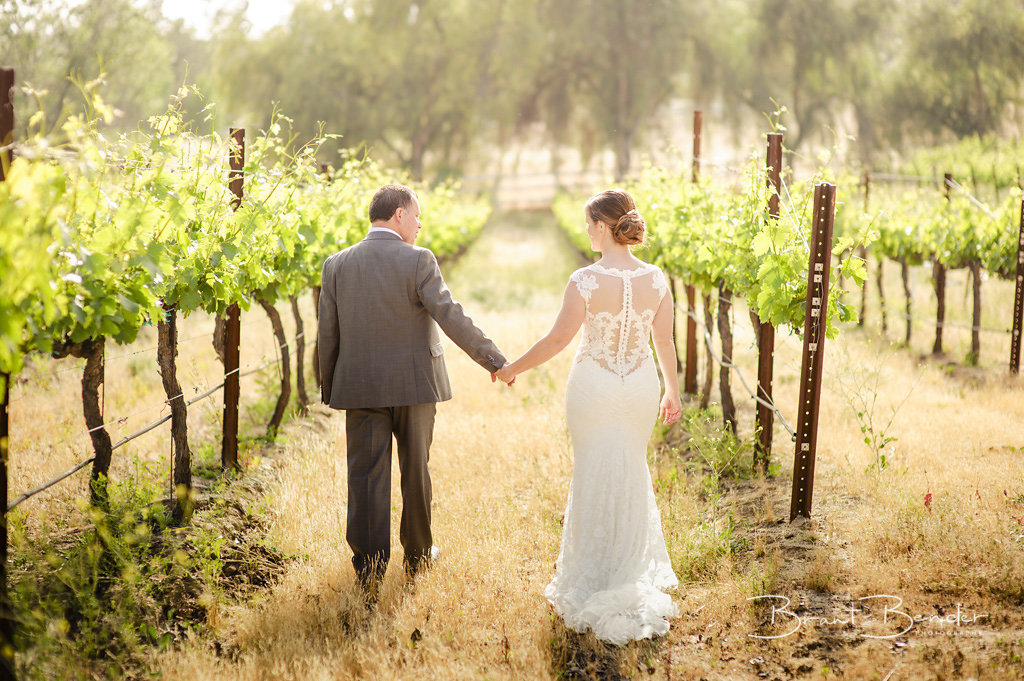 bride and groom winery wedding venue