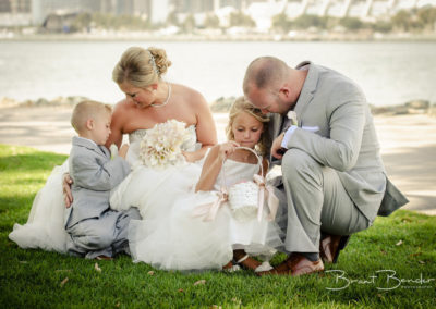 bride groom and children brant bender photography