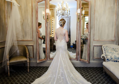 beautiful back of wedding dress brant bender photography