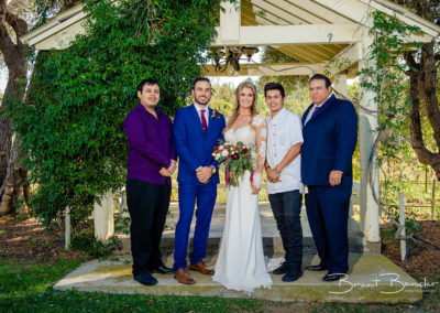 bride and family photo