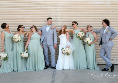 cool bride and bridesmaids picture