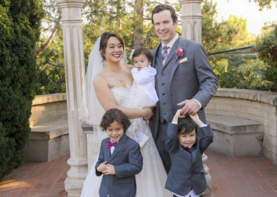 bride and groom with kids wedding photo brant bender photography