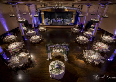 reception hall at prado at balboa park wedding brant bender photography