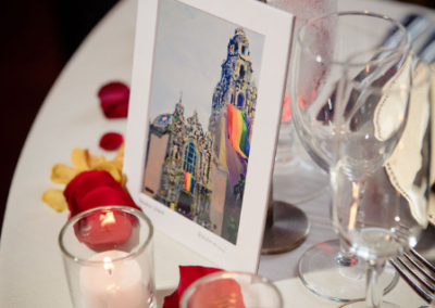 reception table favors gay wedding inspo