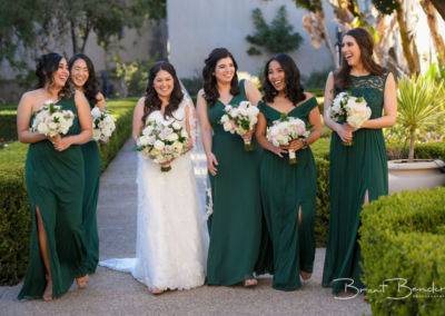 hunter green bridesmaid dresses san diego wedding
